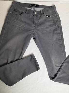 Express Jeans Dark Gray Legging Fit Denim Pants Women’s Size 10R Stretch Skinny
